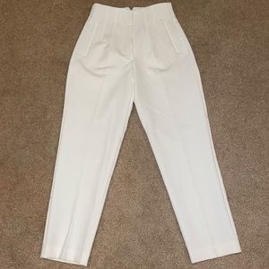 Zara - High Wasted White Dress Pants - Size M